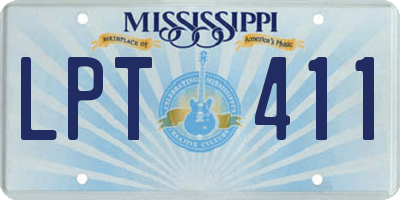 MS license plate LPT411