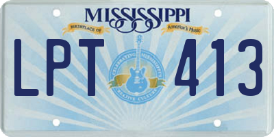 MS license plate LPT413