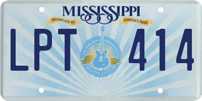 MS license plate LPT414
