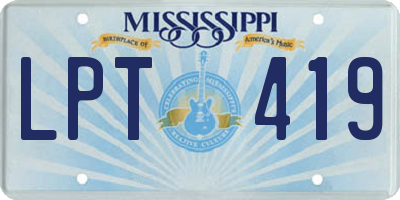 MS license plate LPT419