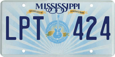 MS license plate LPT424