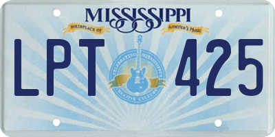 MS license plate LPT425