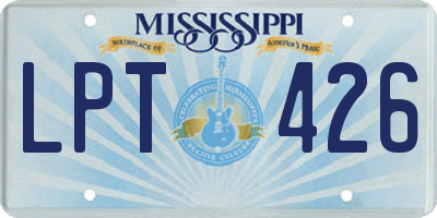 MS license plate LPT426