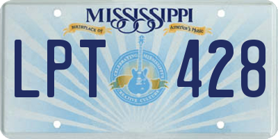 MS license plate LPT428