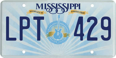 MS license plate LPT429