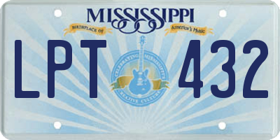 MS license plate LPT432