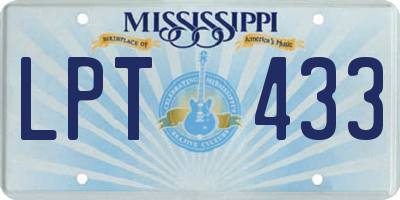 MS license plate LPT433