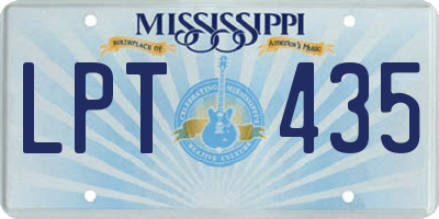 MS license plate LPT435