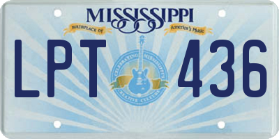MS license plate LPT436