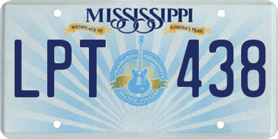 MS license plate LPT438