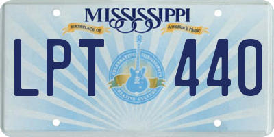 MS license plate LPT440