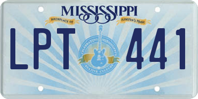 MS license plate LPT441