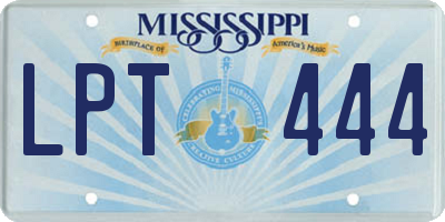 MS license plate LPT444