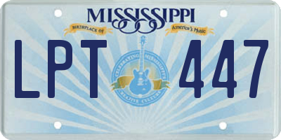 MS license plate LPT447