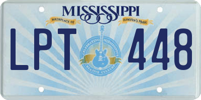MS license plate LPT448