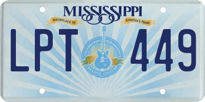 MS license plate LPT449