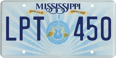 MS license plate LPT450
