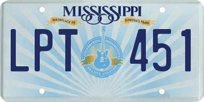 MS license plate LPT451