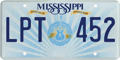 MS license plate LPT452