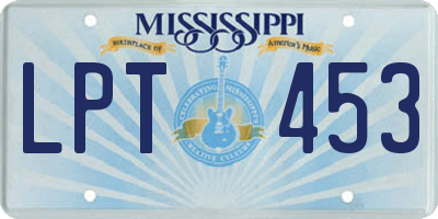 MS license plate LPT453