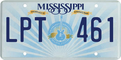MS license plate LPT461