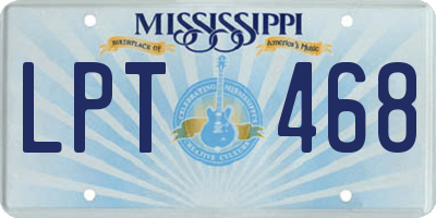 MS license plate LPT468