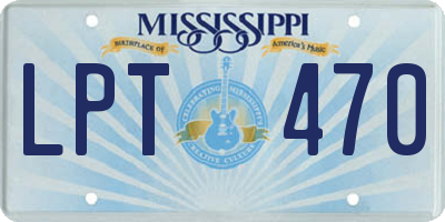 MS license plate LPT470
