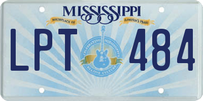 MS license plate LPT484