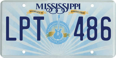 MS license plate LPT486