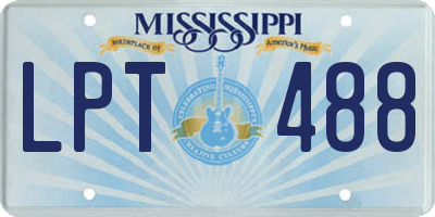 MS license plate LPT488