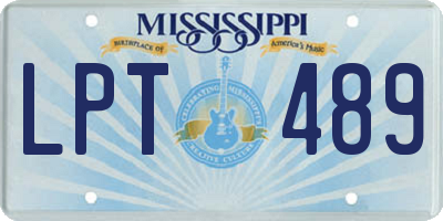 MS license plate LPT489