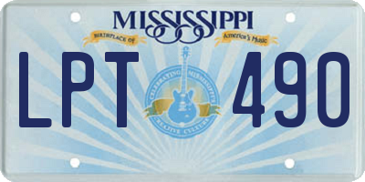 MS license plate LPT490