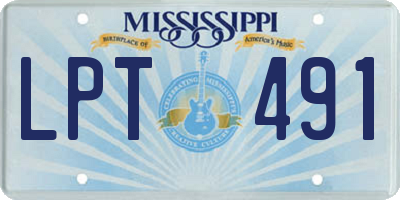 MS license plate LPT491