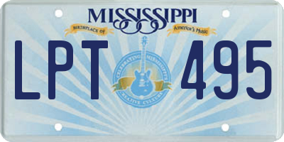 MS license plate LPT495