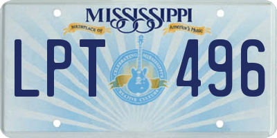 MS license plate LPT496