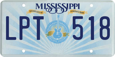 MS license plate LPT518