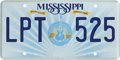 MS license plate LPT525