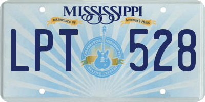MS license plate LPT528