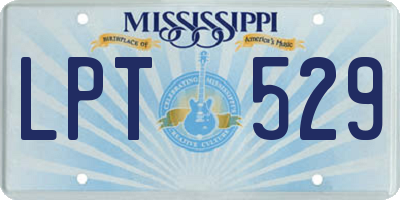 MS license plate LPT529