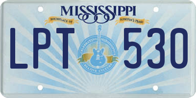 MS license plate LPT530