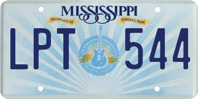 MS license plate LPT544