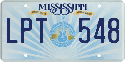 MS license plate LPT548