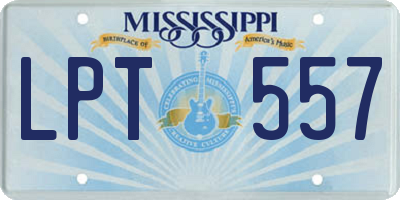 MS license plate LPT557