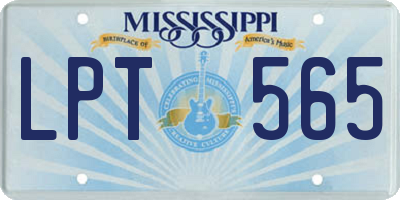 MS license plate LPT565