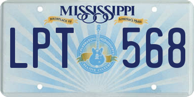 MS license plate LPT568