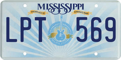 MS license plate LPT569