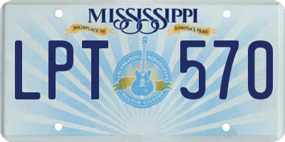 MS license plate LPT570