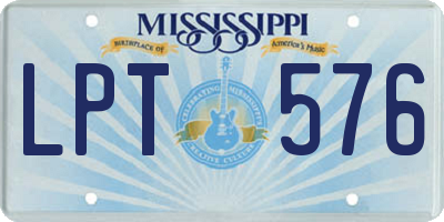 MS license plate LPT576