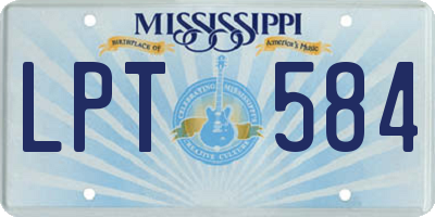 MS license plate LPT584