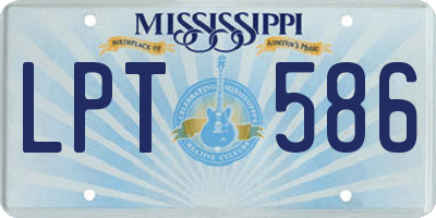 MS license plate LPT586